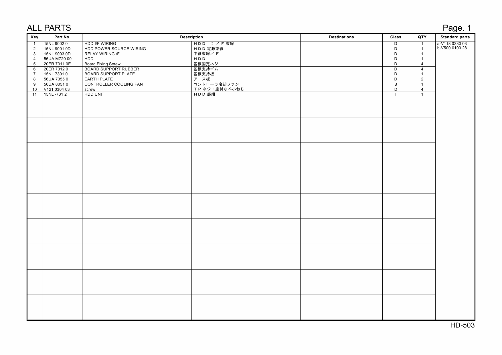 Konica-Minolta Options HD-503 15NL Parts Manual-6